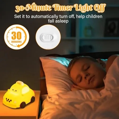 Soft Silicone Touch Control Rechargeable LED Taxi Night Lamp_img_1