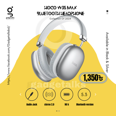 Hoco W35 Max Wireless Headphone- Black Color_img_1