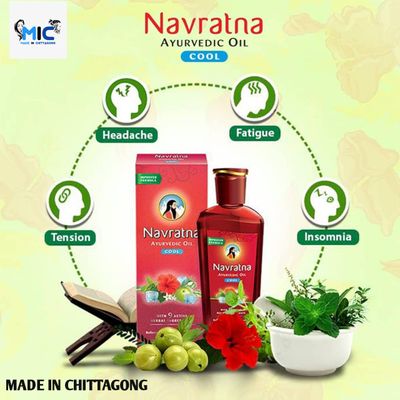 Navratna Ayurvedic Oil | Cool With 9 Active Herbal Ingredients | 100ml_img_2