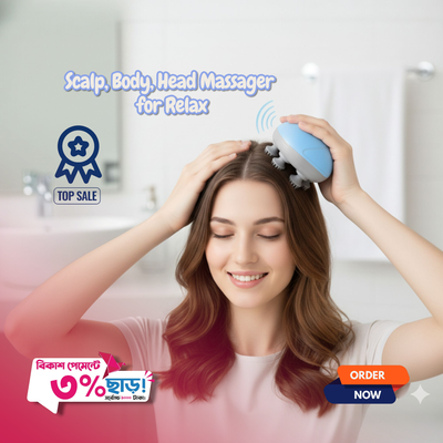 Electric Scalp, Body, Head Massager for Relax Hair Growth Deep Clean For Pet & Human