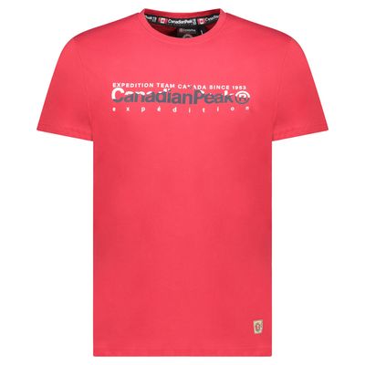 Canadian Peak JOPEAKEAK Homme - T-Shirt Col Rond avec Impressions et Drapeau Rouge_img_0