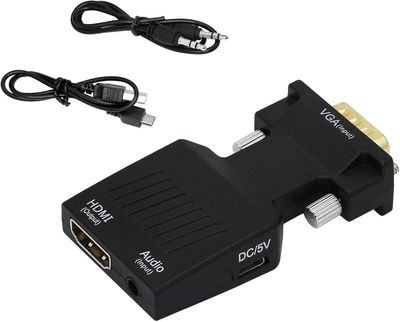 VGA to HDMI Adapter with Audio – 1080p Converter for PC, Laptop, Projector, Monitor_img_0