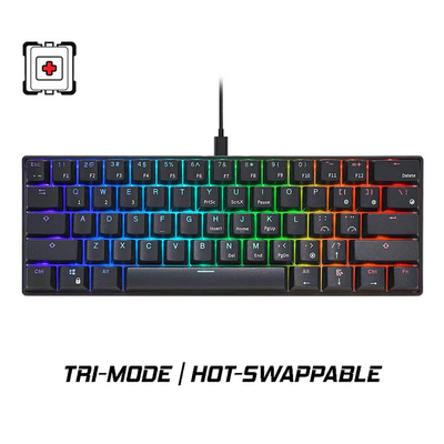 ROYAL KLUDGE RK61 Tri Mode RGB HOTSWAPPABLE – White / Black_img_2