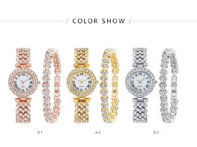 Watch and Bracelet for Women Decorative Gift Lady Quartz Wristwatch with box_img_4