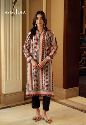 Asim Jofa - Printed Raw Silk 1 pc_img_4