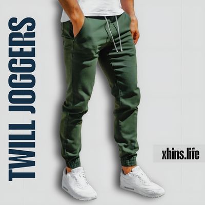 Non-Stretchable Joggers - Olive