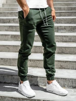 Non-Stretchable Joggers - Olive_img_2