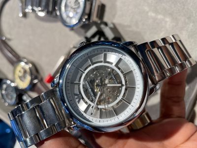 armani auto white dial silver chain aa_img_0