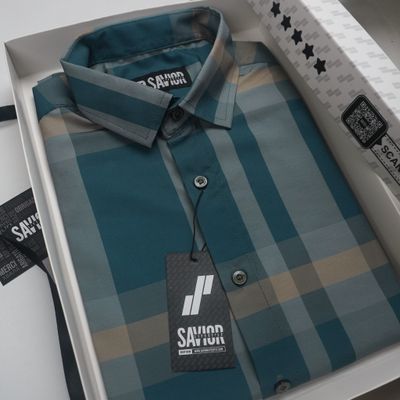 Green Check Half Sleeve Shirt_img_1