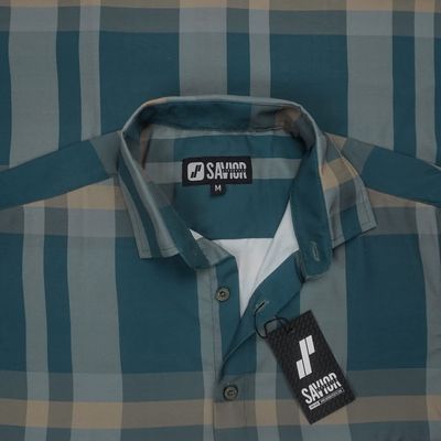 Green Check Half Sleeve Shirt_img_2
