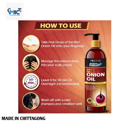 Positive Root Therapy Red Onion Oil For Hair Growth, 200 ml_img_1