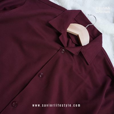 Maroon Color Cuban Shirt_img_1
