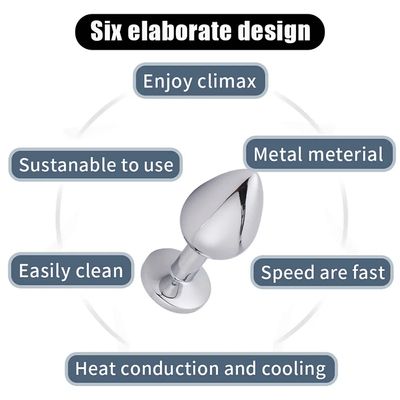 Metal Anal Plug Stainless Steel Butt Plug with Jewelry Colorful Crystal Anus Plug Anal Bead Adults Sex Toys for Women Adult Game_img_1