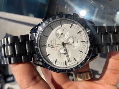 OMEGA SPEEDMASTER WHITE DIAL BLACK CHAIN AA_img_0