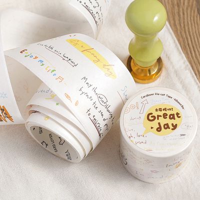 Great Day Doodle Washi Tape Roll – Cute Journaling & Scrapbooking Tape_img_1