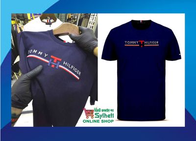 Tommy Premium Drop Shoulder T-Shirt Stylish & Comfortable Fit – Made from Premium Cotton Fabric, Colour Navy Blue_img_0