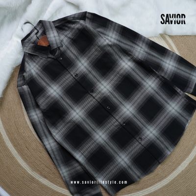 Black Check Full Sleeve Pocketless Shirt_img_0