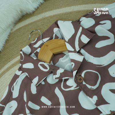 Mocha Mist Drop Shoulder Cuban Shirt_img_1