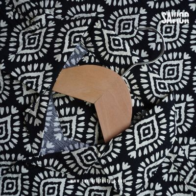 Black Pattern Drop Shoulder Cuban Shirt_img_2