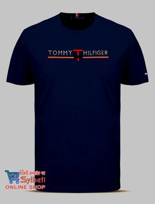 Tommy Premium Drop Shoulder T-Shirt Stylish & Comfortable Fit – Made from Premium Cotton Fabric, Colour Navy Blue_img_2