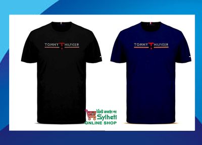 Tommy Premium Drop Shoulder T-Shirt Combo Stylish & Comfortable Fit – Made from Premium Cotton Fabric, Colour Black and Navy Blue_img_0