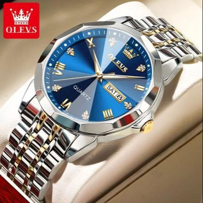 OLEVS 9931G New Exclusive Design Quartz Watch for Men-Blue_img_0