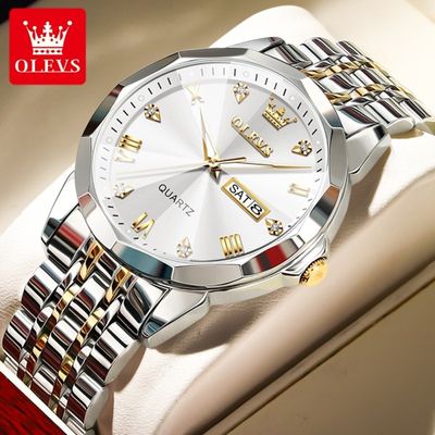 OLEVS 9931G New Exclusive Design Quartz Watch for Men- white_img_0