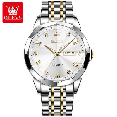 OLEVS 9931G New Exclusive Design Quartz Watch for Men- white_img_1