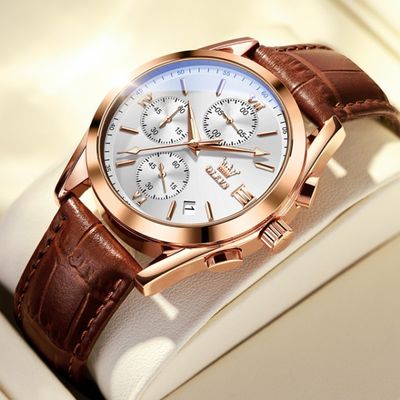 Fashionable Glass Quartz Analog Men's Watch-White_img_1