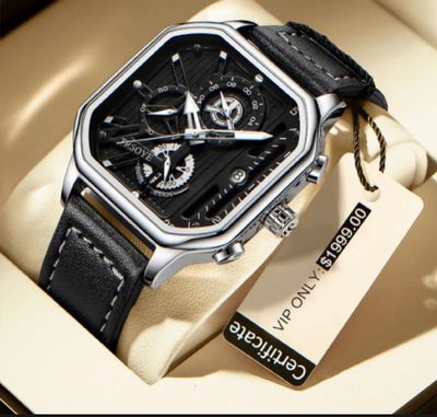 TRSOYE Luxury Fashion Leather Belt Wristwatch for Men - Elegant Timepiece_img_2