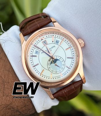 PATEK  PERPETUAL CALENDAR QUARTZ BROWN BELT RG CASE_img_2