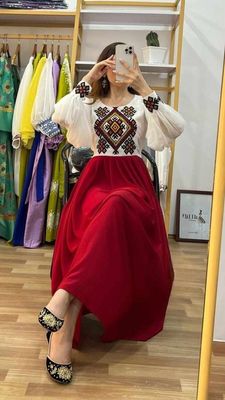 চেরী জর্জেট গাউন_img_3