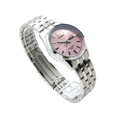 Casio Japan Quartz Enticer Pink Dial Silver Ladies Watch- LTP-1335D-5AVDF_img_2