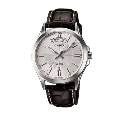 Casio Grey Dial Brown Leather Men’s Watch- MTP-1381L-7AVDF_img_0