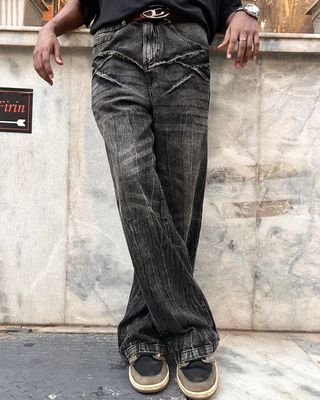 y2k crab whiskers baggy jeans