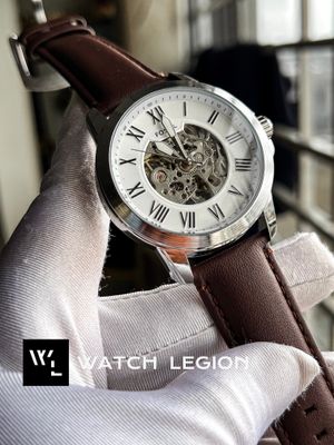 FOSSIL AUTO BROWN BELT WHITE DIAL_img_0