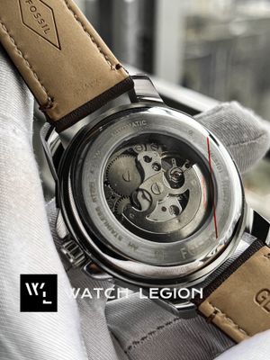 FOSSIL AUTO BROWN BELT WHITE DIAL_img_3