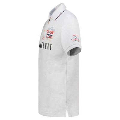 Men's - 100% Cotton Short Sleeve Polo Shirt Light Grey_img_2