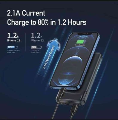 Awei p5k 10000mah ডুয়াল USB পোর্ট, ফাস্ট চার্জিং, মাইক্রো USB এবং টাইপ C ইনপুট পাওয়ার ব্যাংক_img_3