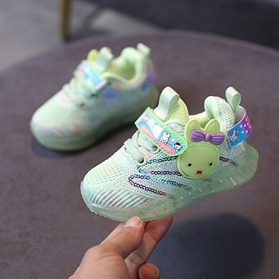 Kids Girls Soft Comfortable Lightweight Kitty Cartoon Mesh Sneakers (1.5 to 5 years)_img_1