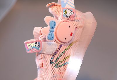 Kids Girls Soft Comfortable Lightweight Kitty Cartoon Mesh Sneakers (1.5 to 5 years)_img_6