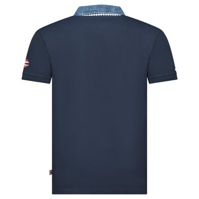 Polo shirt with pocket, prints and flag details Navy_img_1