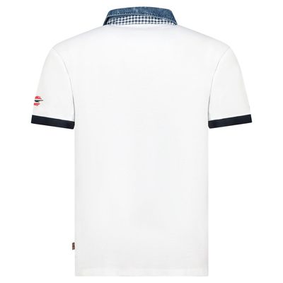 Polo shirt with pocket, prints and flag details White_img_1