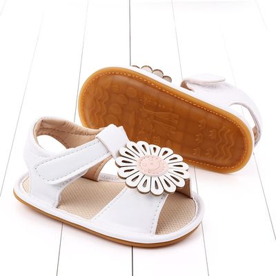 Baby Girls PU Leather Anti-Slip Sunflower Comfortable Sandals (6-18 months)_img_1