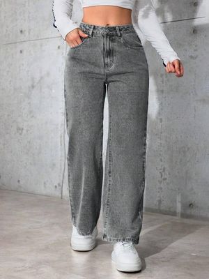 Grey Wash Wide leg Denim_img_1