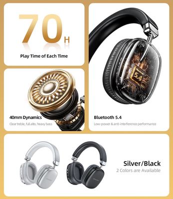 Awei AT 7 Headphone 70 hours Play Time Bluetooth 5.4 Wireless Over The Ear Budget Headphones_img_4