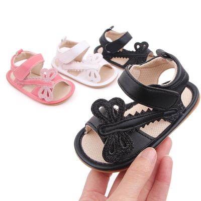 Baby Girls PU Leather Anti-Slip Grasshopper Comfortable Sandals (0-18 Months)_img_1