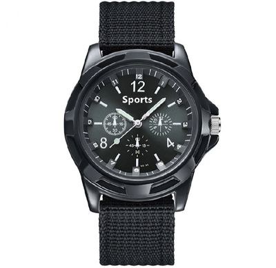 Fabric Canvas Strap Casual Cool Sport Round Dial Wrist Watch_img_4