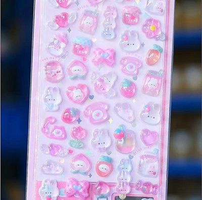 Japanese cartoon embossed fun stickers || decorative 3D stickers_img_3