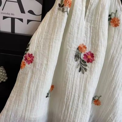 Kids Girls Summer Halter Neck Floral Embroidery Skirt Dress (1-7 Years)_img_4